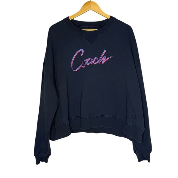 COACH Women’s Airbrush Crewneck Sweatshirt Size Large - Picture 1 of 7